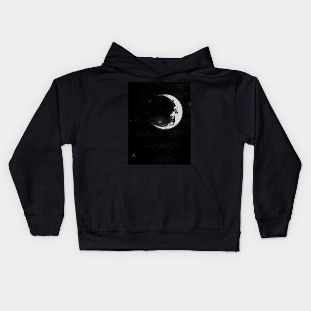 Moon face Kids Hoodie by Tyler_porpora